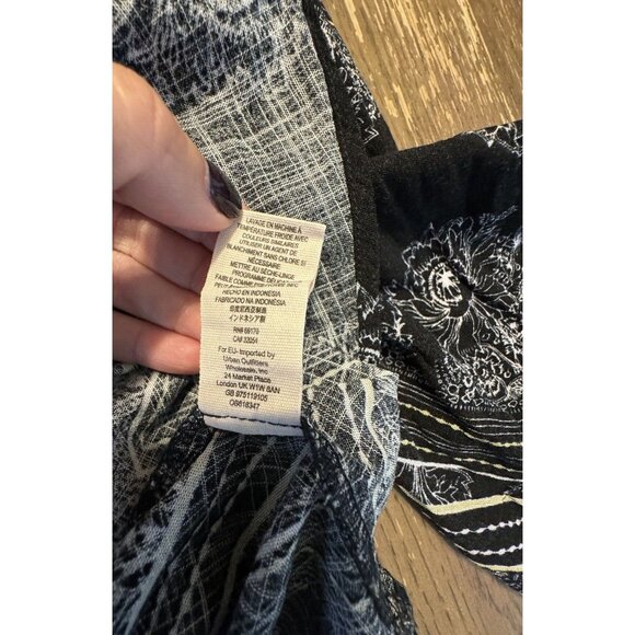 Free People Walking On A Dream Tunic Shirt Black Size Large Boho Long Sleeve - Picture 9 of 13